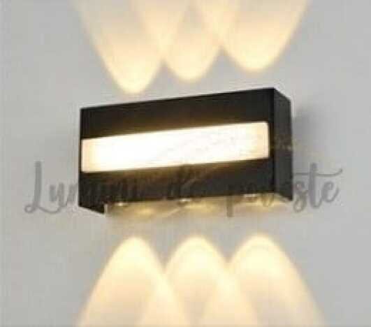 Aplica LED Exterior Fade 12W, LED inclus, 6 surse de iluminare, Lumina: Cald, Echivalent 48W